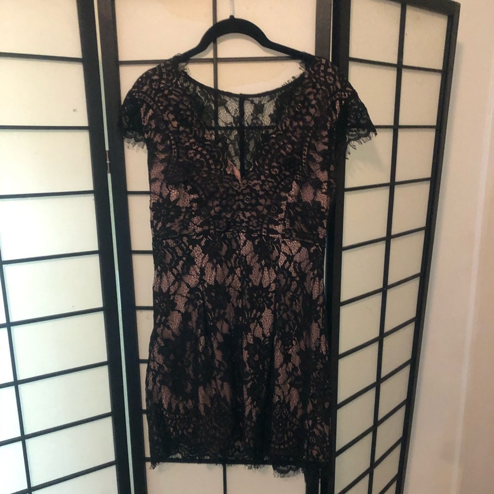 Eyelash Lace Mini Dress